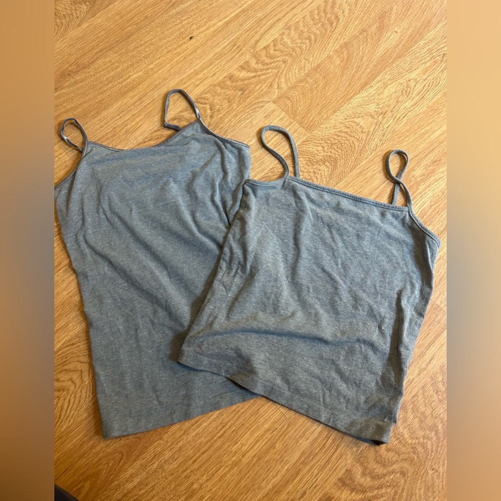 Wild Fable and Miss Attitude grey tanks